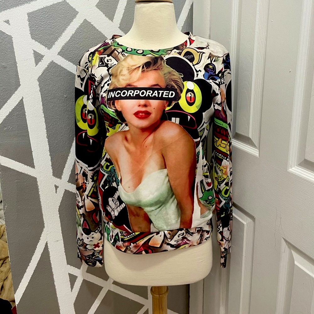 Marilyn Monroe Graffiti Pullover Sweater/Shirt